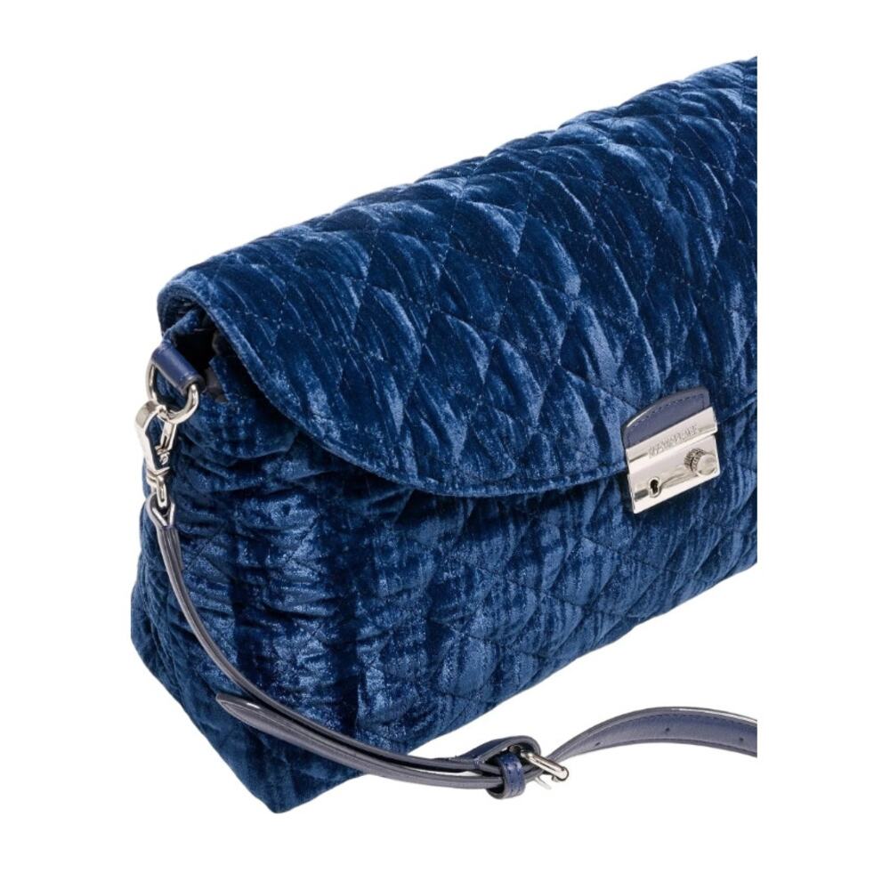 MZ Wallace Quilted Velvet Crossbody Bag in Deep Navy Blue - Picture 3 of 14